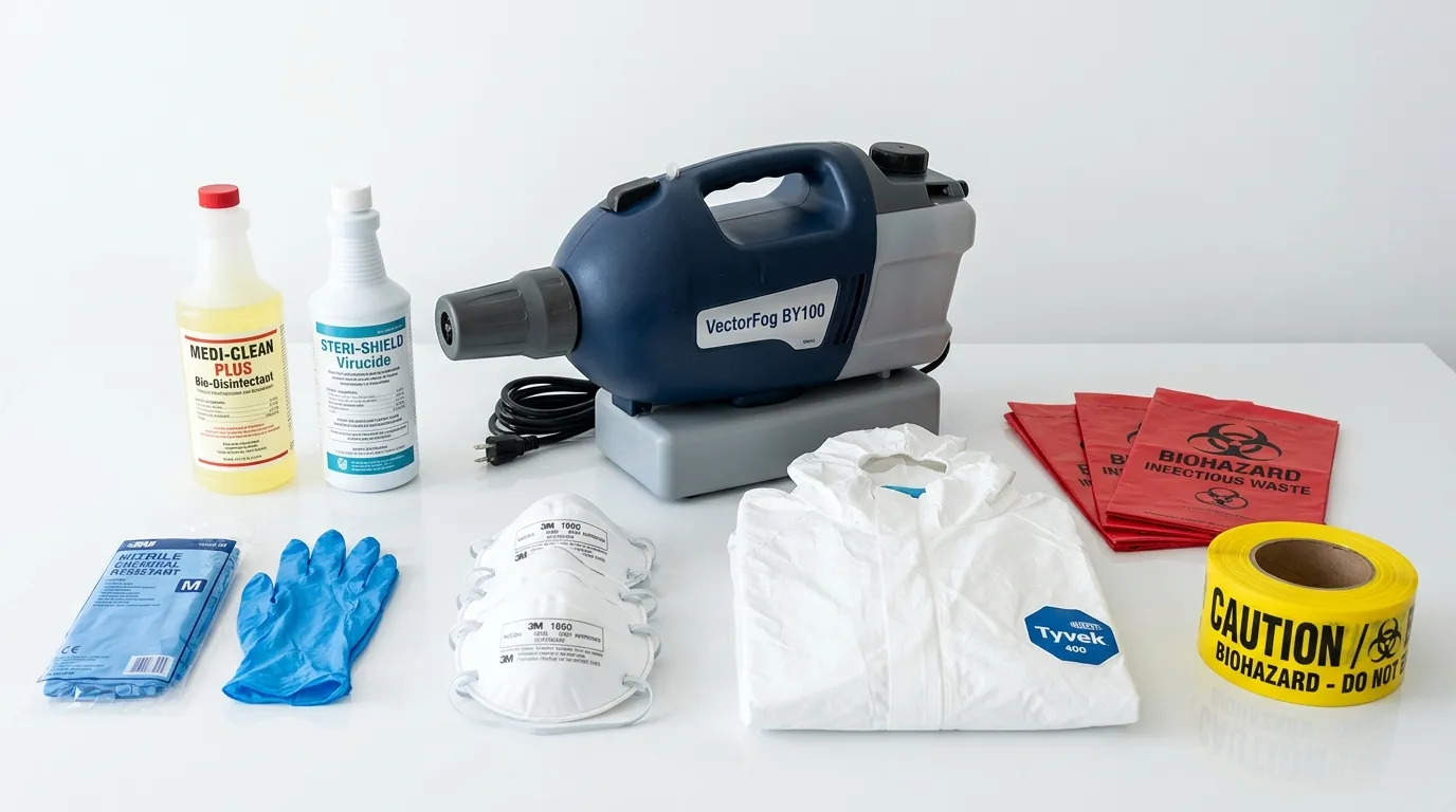 Professional biohazard remediation crew working in Brockton